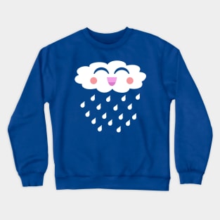 Kawaii Cloud Raindrops Crewneck Sweatshirt